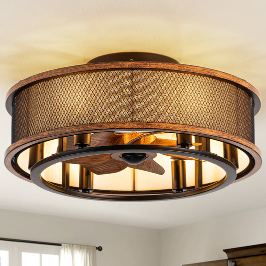 20" Industrial Ceiling Fan with Light