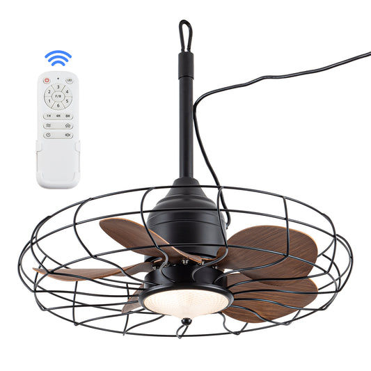 24'' Wet Rated Plug In Outdoor Ceiling Fans with Light NOR1129