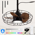 NORFOLK 20'' Outdoor Wet Rated Ceiling Fans with Light